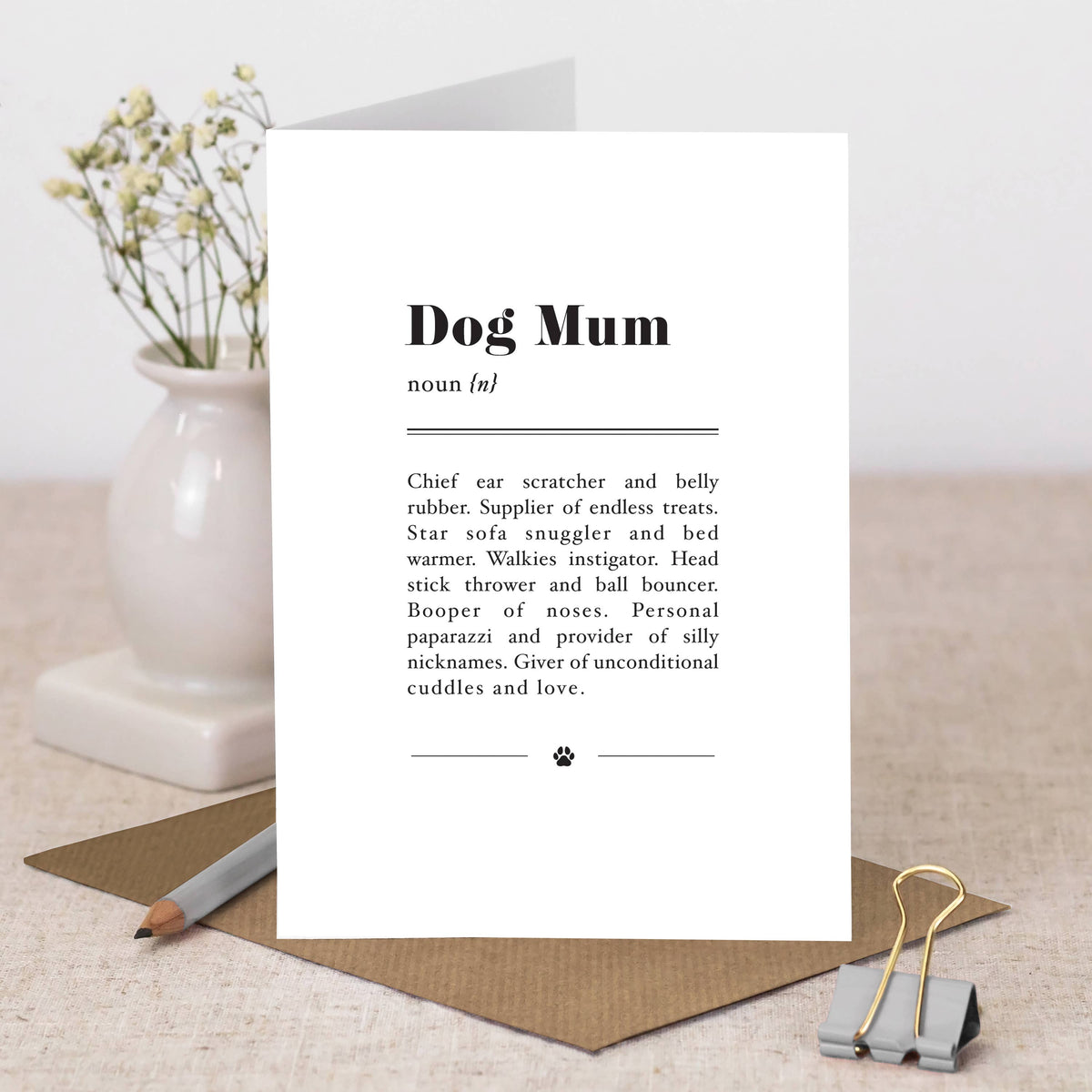 Funny Dog Mum Greeting Card
