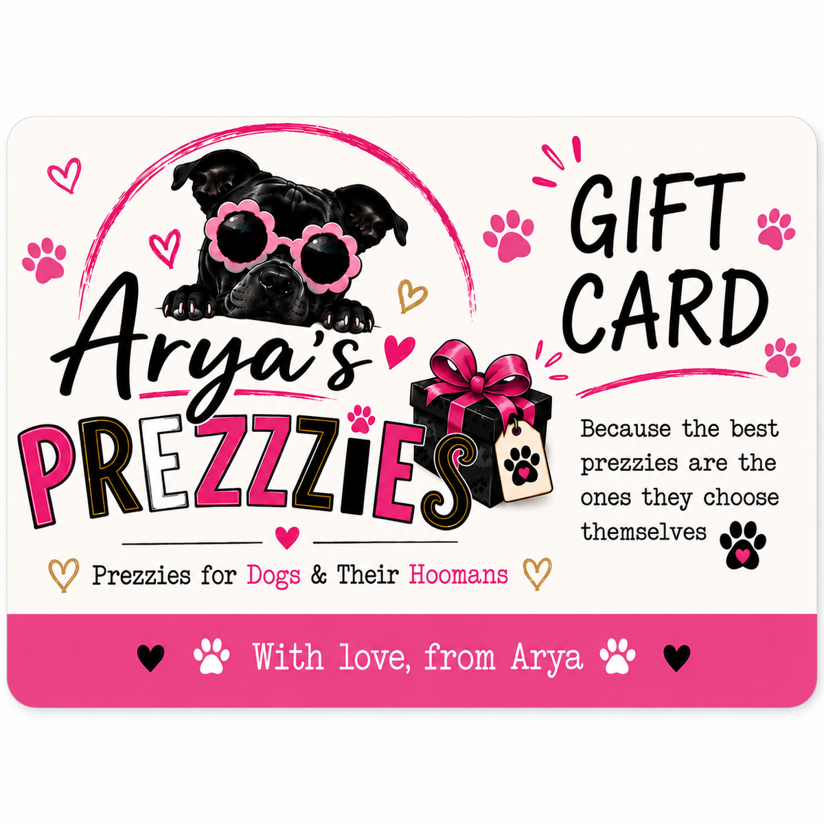 Arya's Prezzies Gift Card