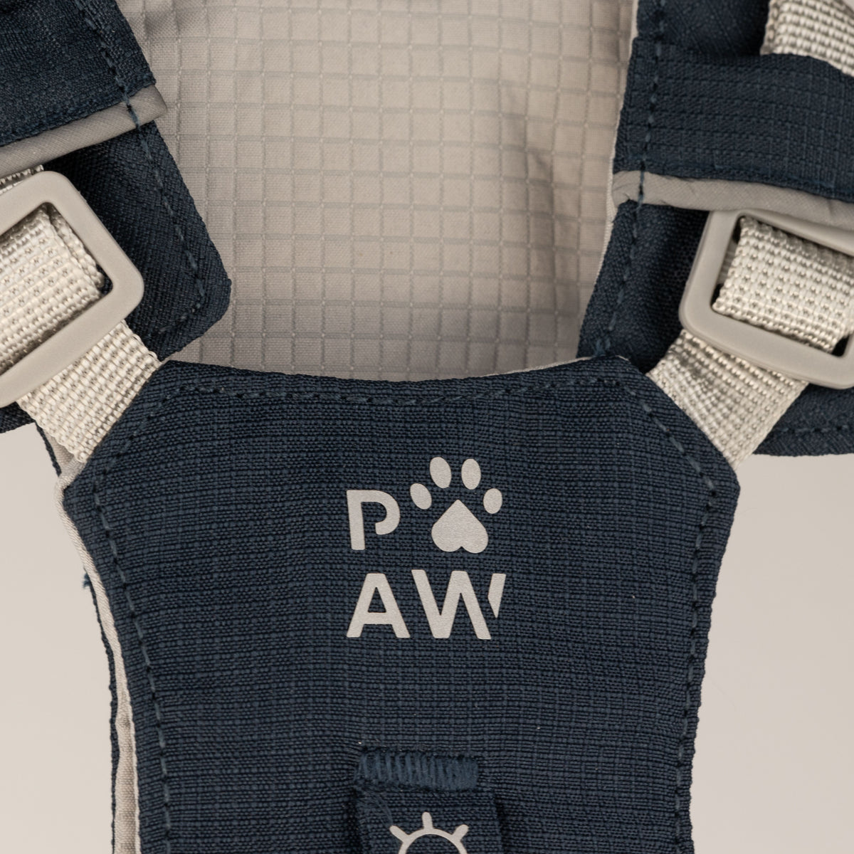 Rock Grey Black Obsidian Reflective Dog Harness XS