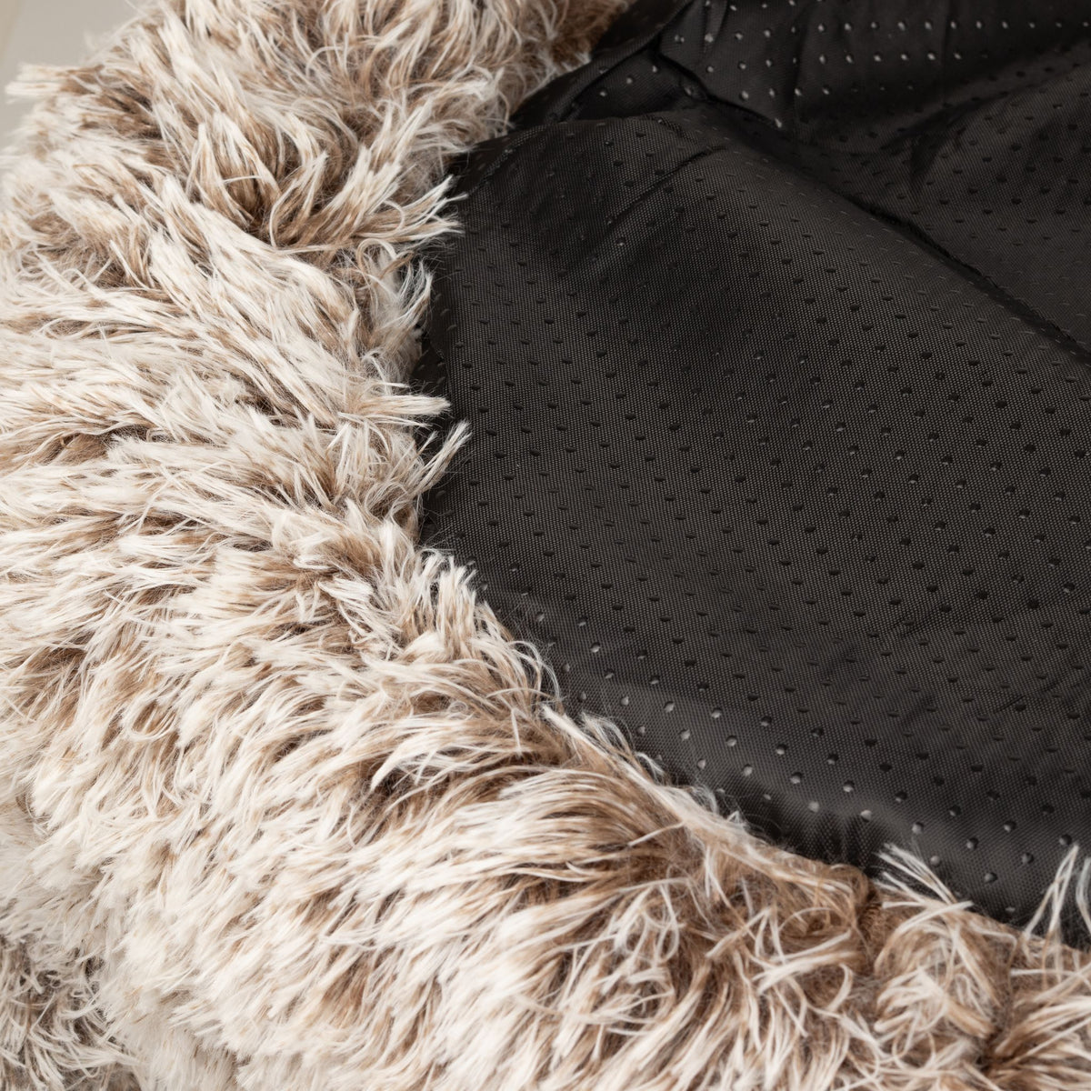 Fluffy Paw Print Dog Bed 70cm – Soft Plush