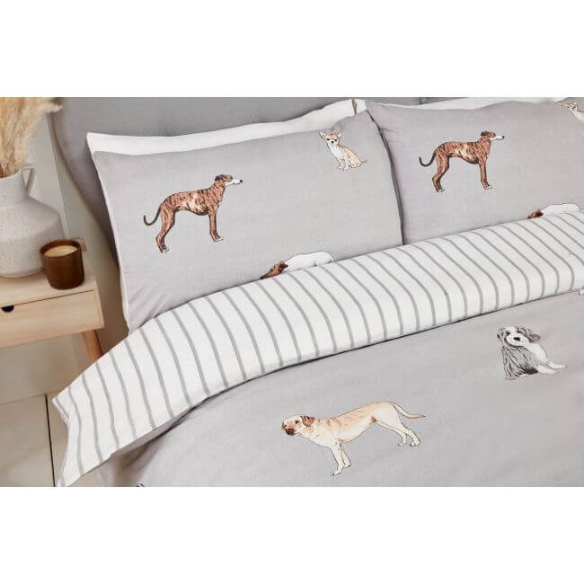 Dog Print Duvet Cover Set