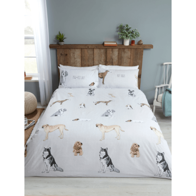 Dog Print Duvet Cover Set
