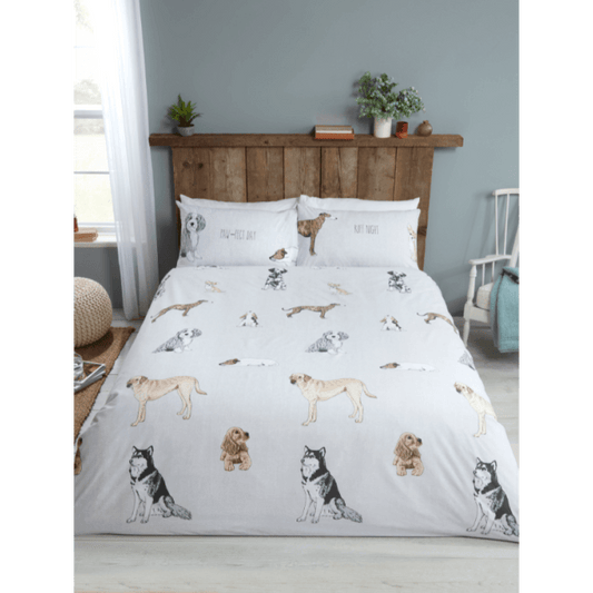 Dog Print Duvet Cover Set