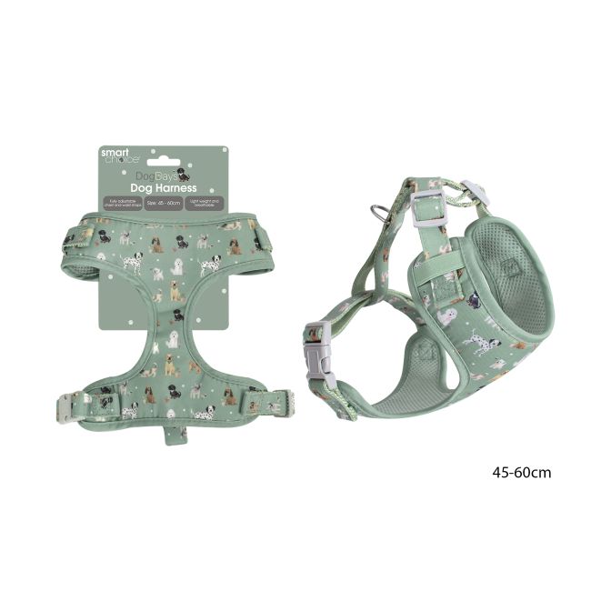 Dog Print Adjustable Harness