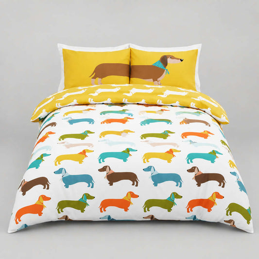 Sausage Dog Duvet Cover Set