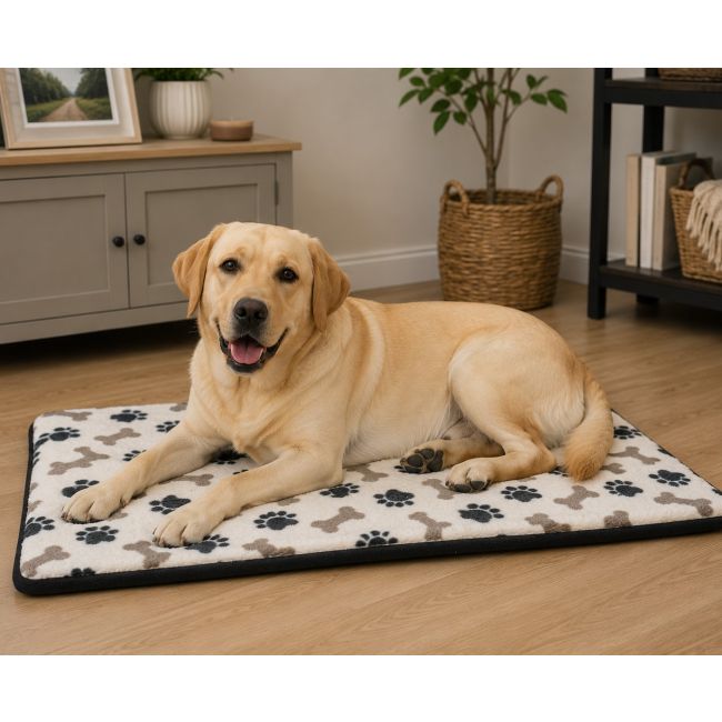 Paw Print Memory Foam Dog Mat