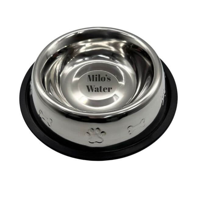 Personalised Stainless Steel Dog Bowl