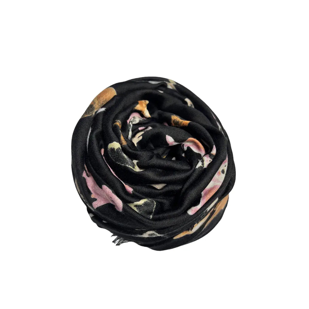 Black Mixed-Breed Dog Print Scarf