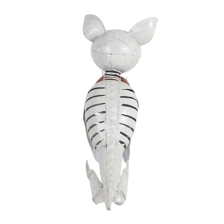 Halloween Skeleton Dog with Pumpkin Ornament