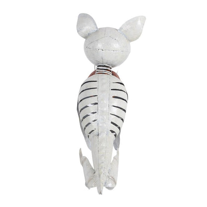 Halloween Skeleton Dog with Pumpkin Ornament