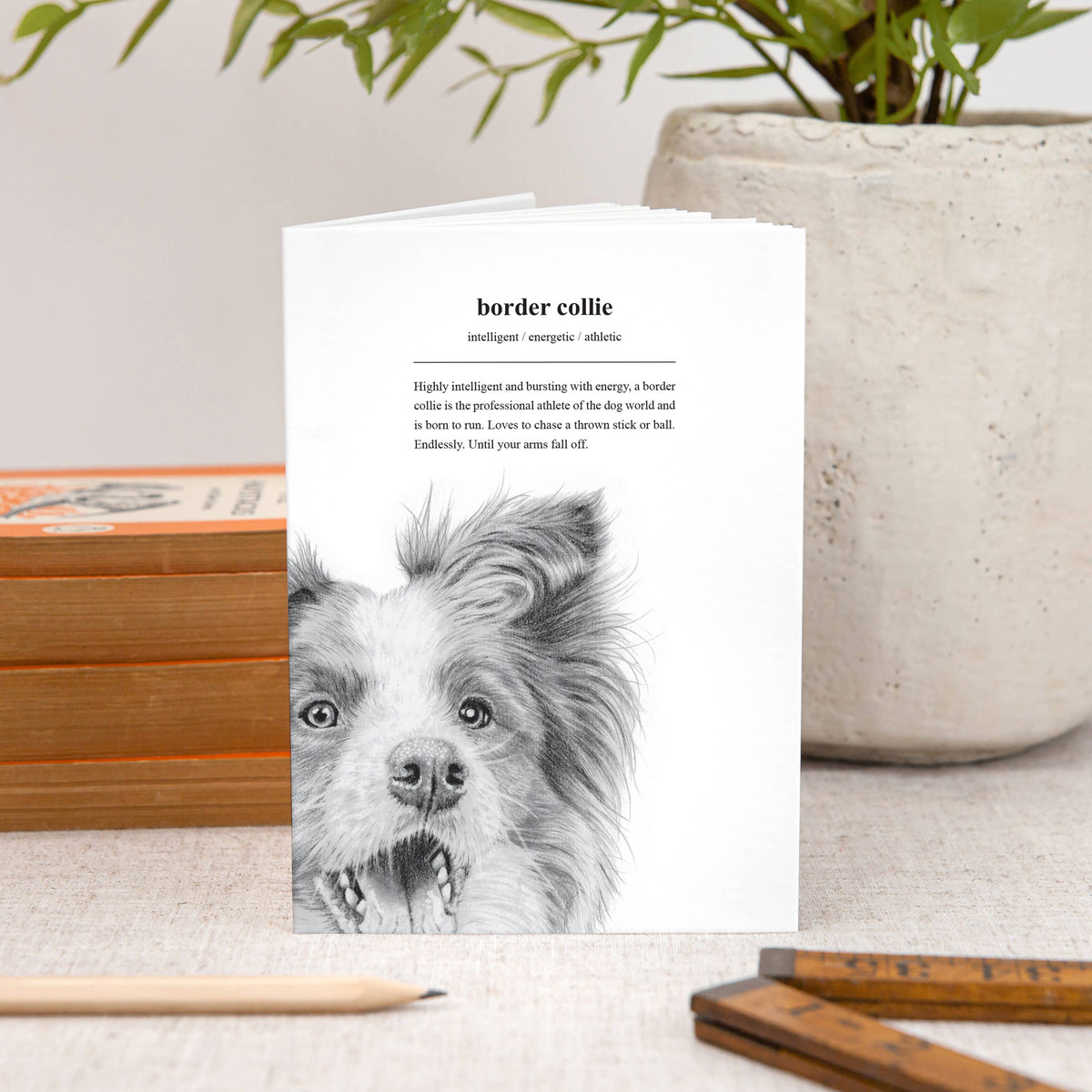 Border Collie A6 Notebook