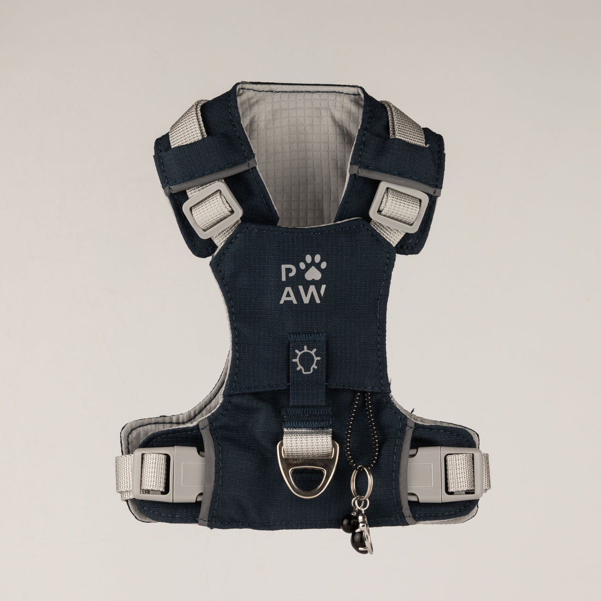 Rock Grey Black Obsidian Reflective Dog Harness XS