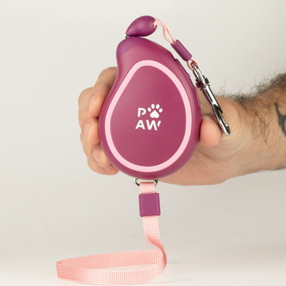 Plum Mini Retractable Dog Lead