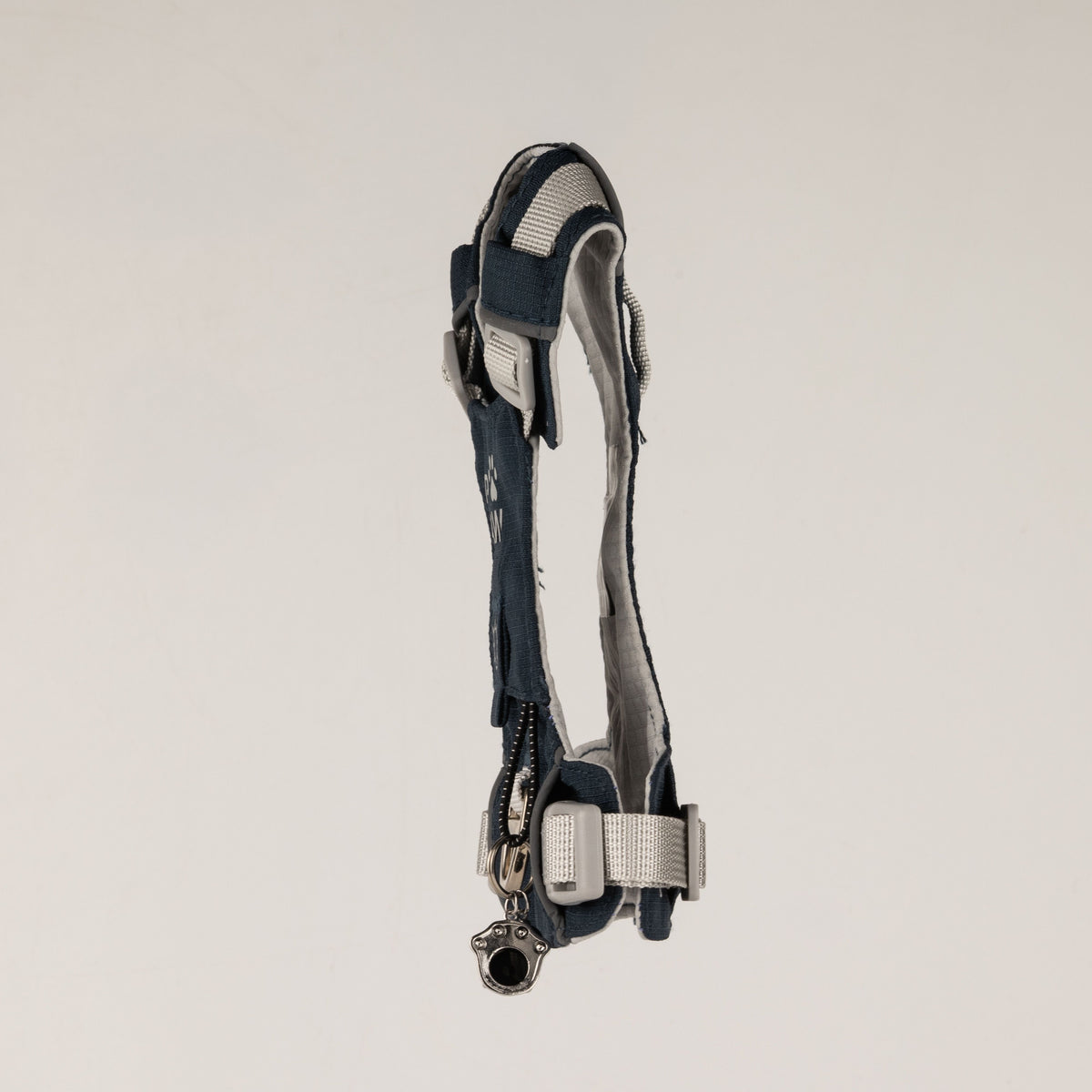 Rock Grey Black Obsidian Reflective Dog Harness XS