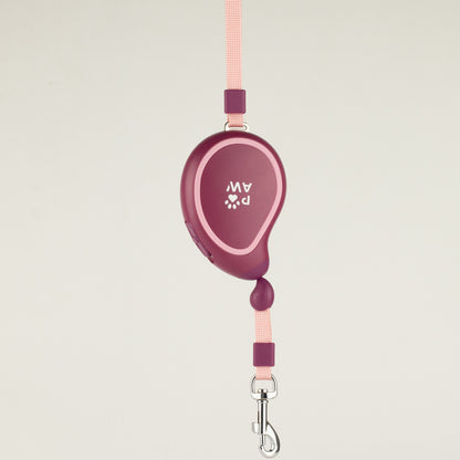 Plum Mini Retractable Dog Lead