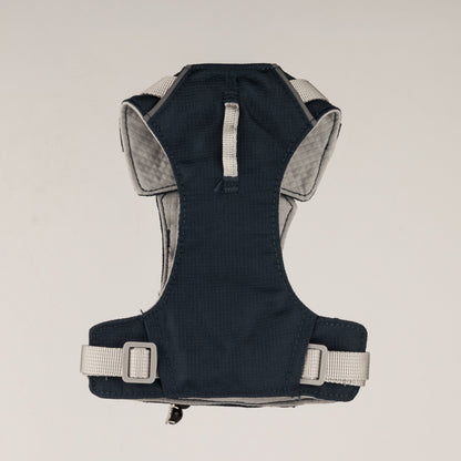 Rock Grey Black Obsidian Reflective Dog Harness XS