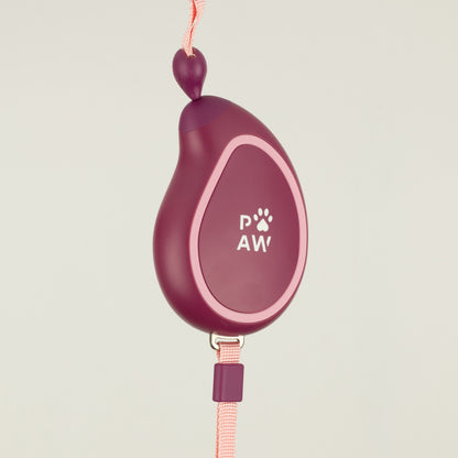 Plum Mini Retractable Dog Lead