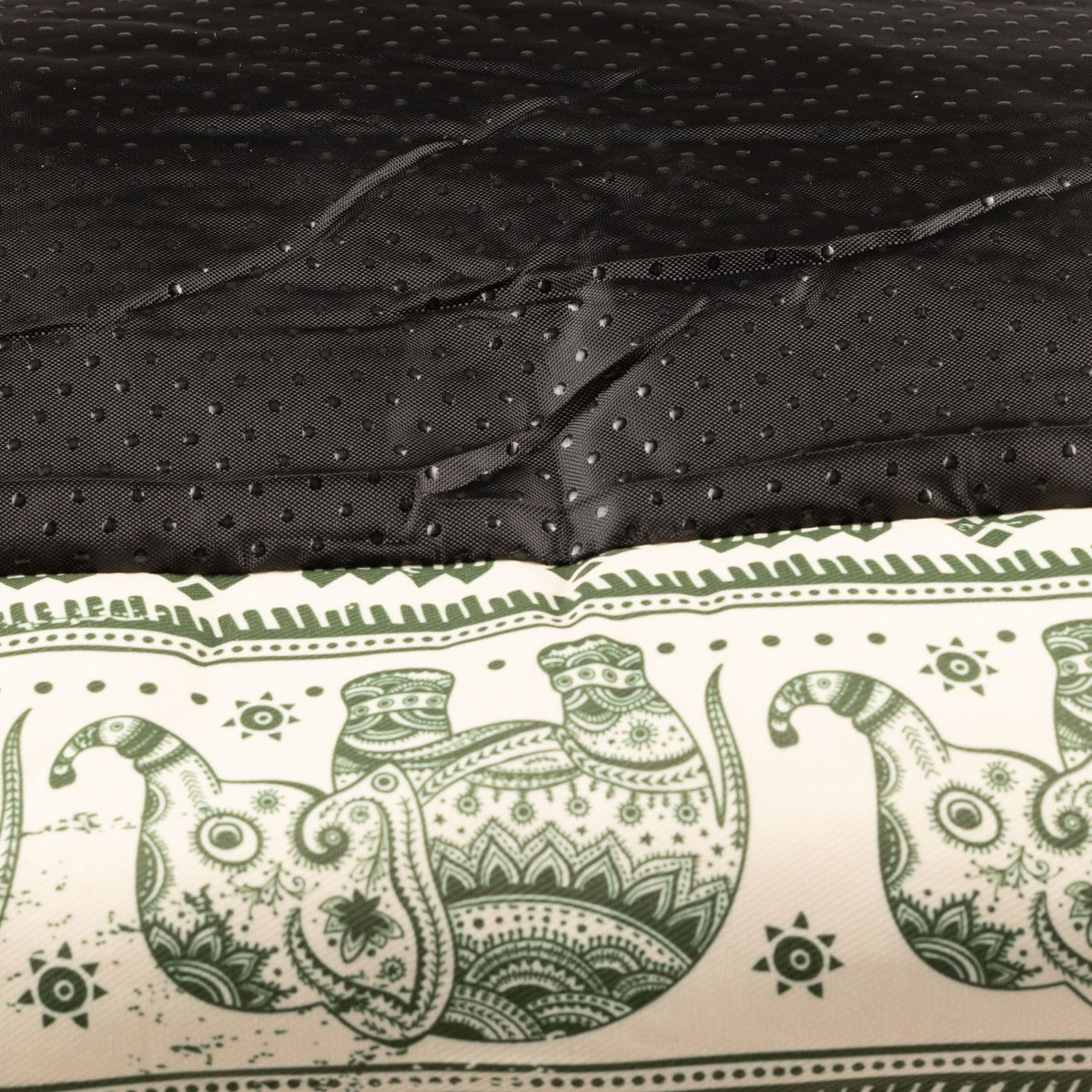 Green Elephant Print Dog Bed 60cm