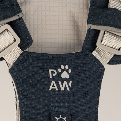 Rock Grey Black Obsidian Reflective Dog Harness S