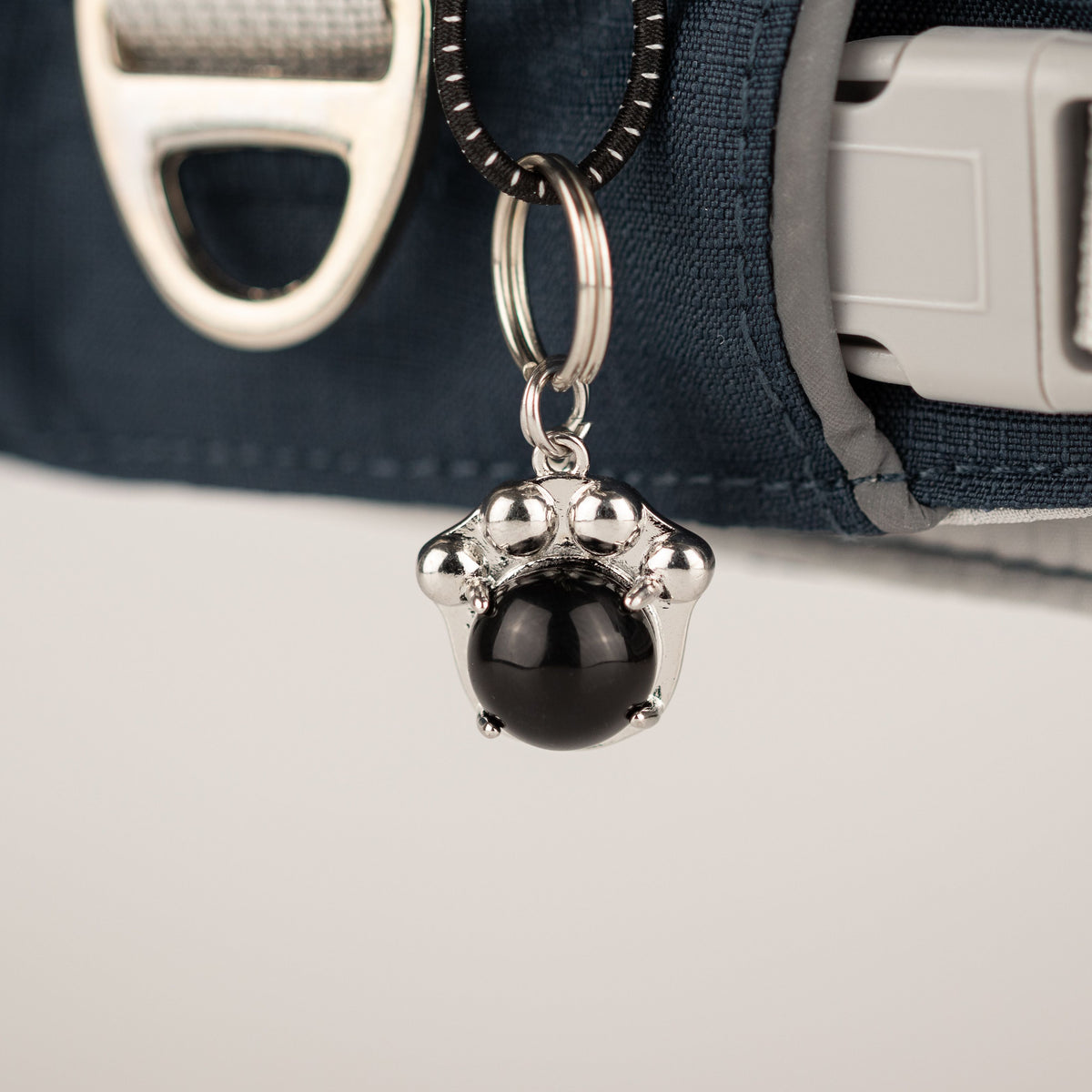 Rock Grey Black Obsidian Reflective Dog Harness S
