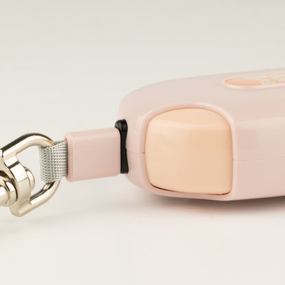 Soft Pink Retractable Dog Lead