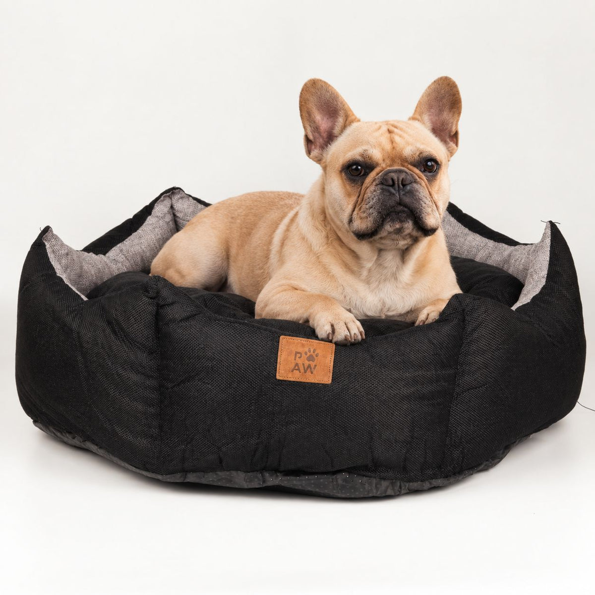 Royal Crown Dog Bed Black and Grey 60cm