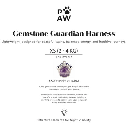 Lavender Amethyst Reflective Dog Harness XS