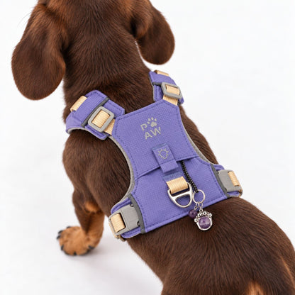 Lavender Amethyst Reflective Dog Harness XS