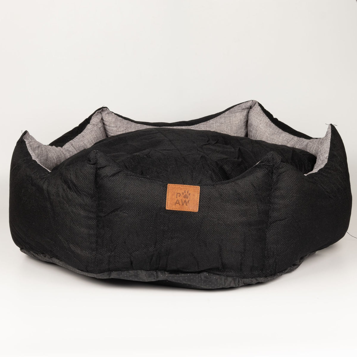 Royal Crown Dog Bed Black and Grey 60cm