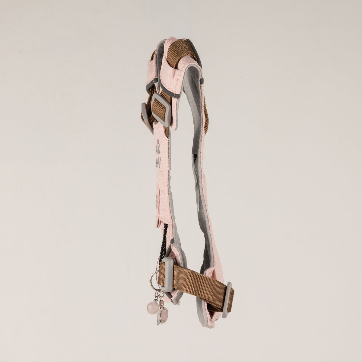 Soft Pink Rose Quartz Reflective Dog Harness S