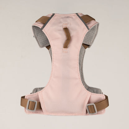 Soft Pink Rose Quartz Reflective Dog Harness S