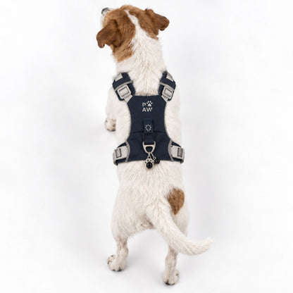 Rock Grey Black Obsidian Reflective Dog Harness S
