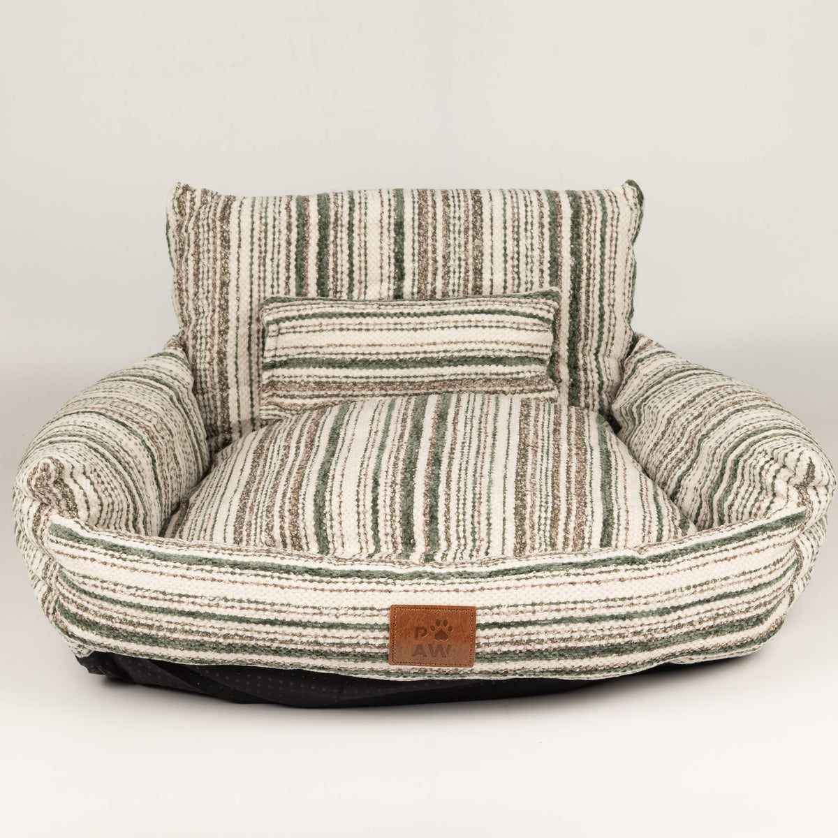 Small Striped Sofa Dog Bed with Cushion 50cm