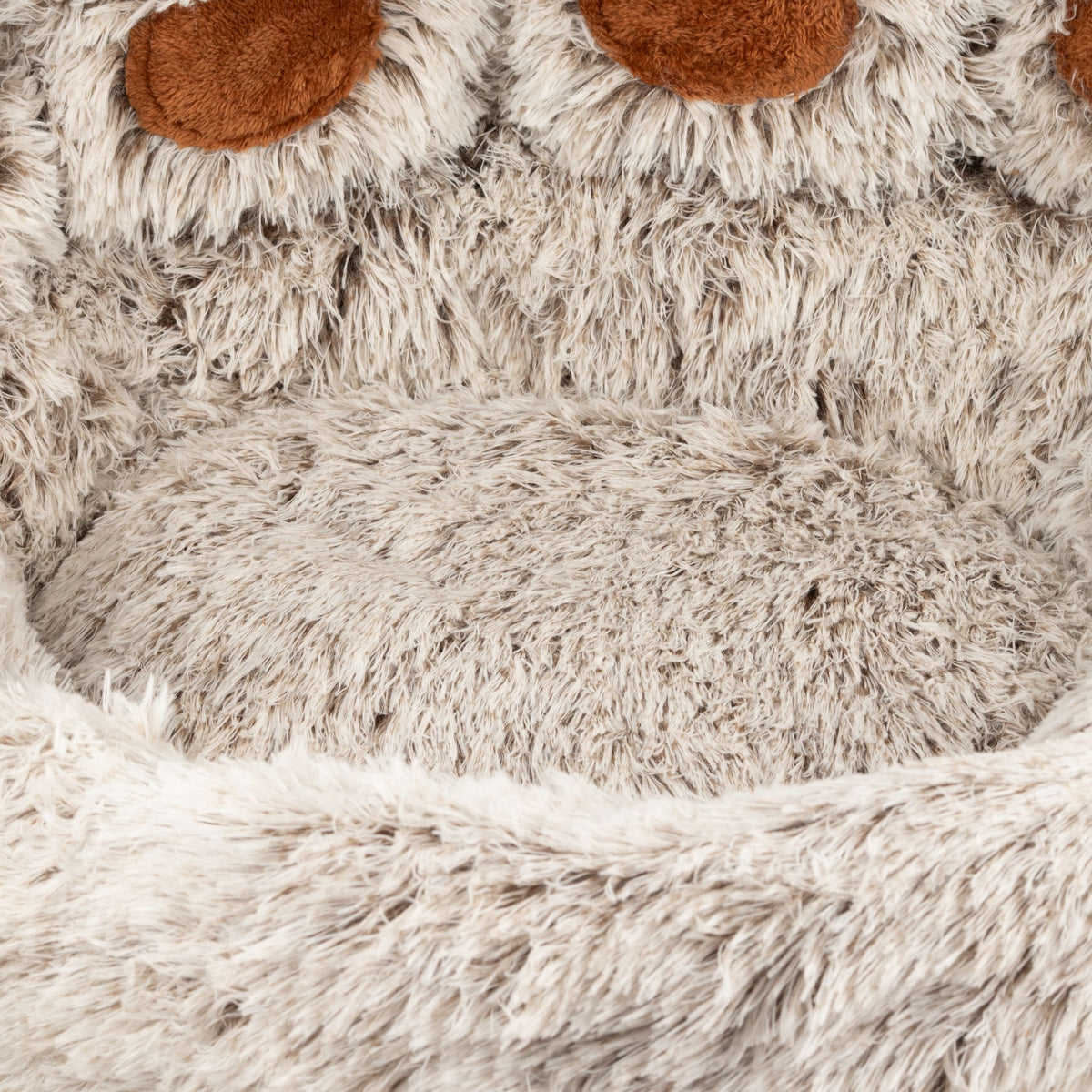 Fluffy Paw Print Dog Bed 70cm – Soft Plush