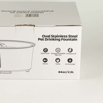 Stainless Steel Dog Water Fountain 2.5L USB