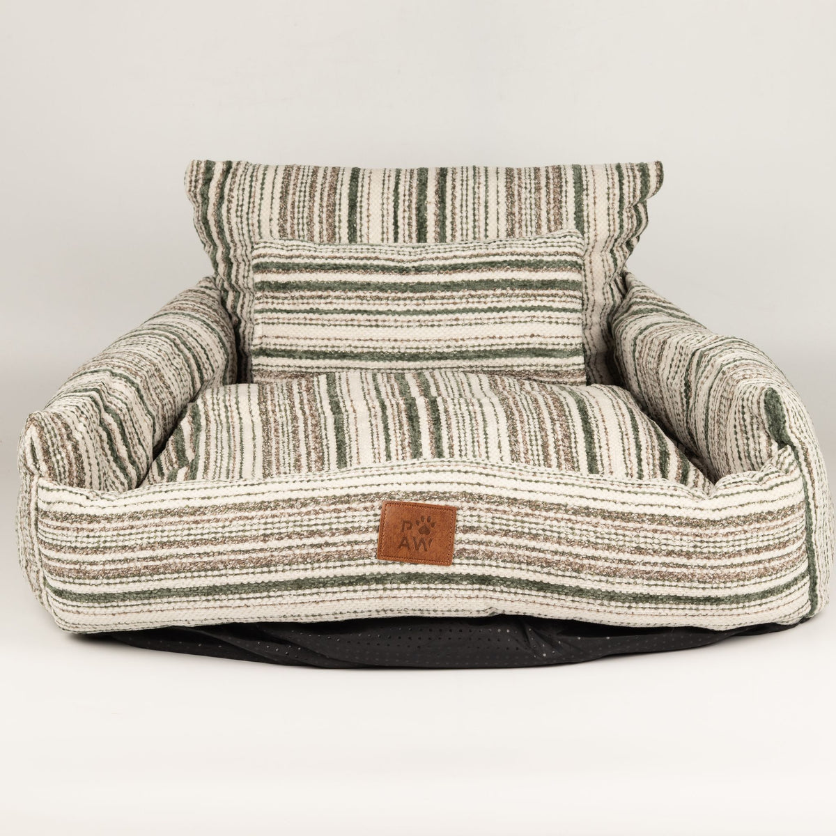 Striped Sofa Dog Bed with Reversible Cushion 60cm
