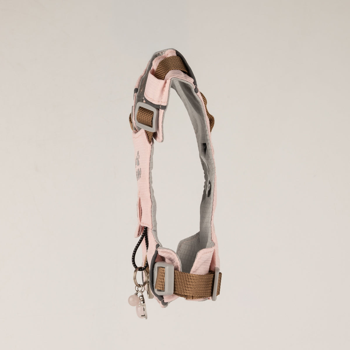 Soft Pink Rose Quartz Reflective Dog Harness XS