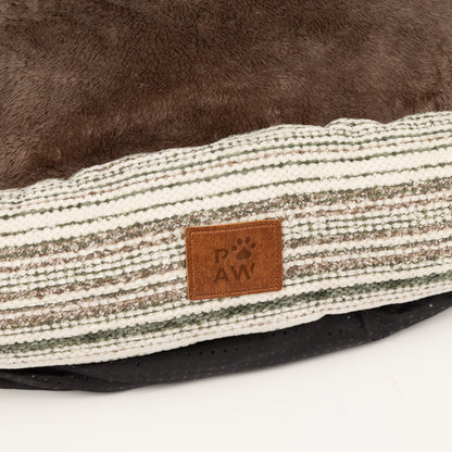 Striped Sofa Dog Bed with Reversible Cushion 60cm