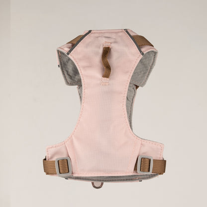 Soft Pink Rose Quartz Reflective Dog Harness XS