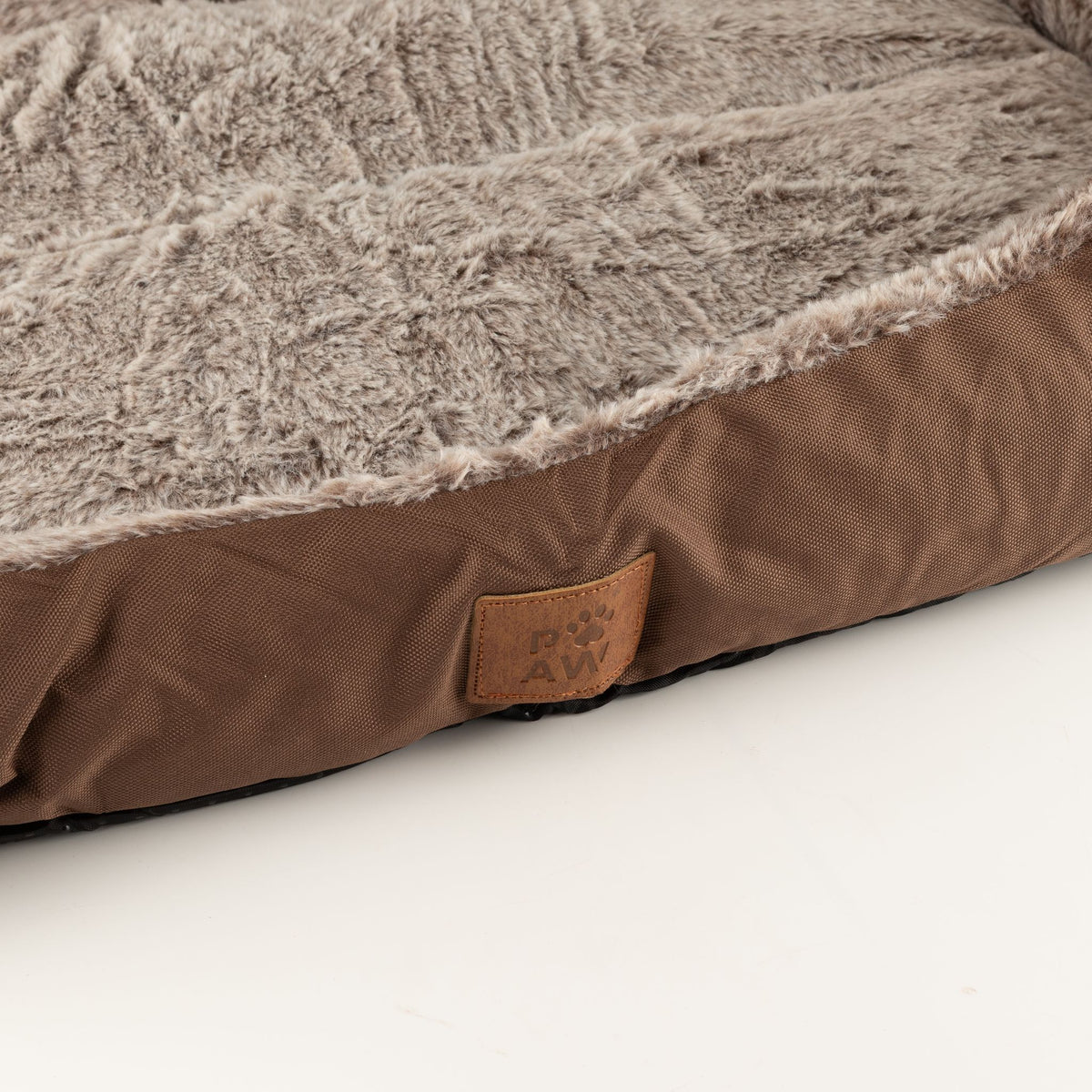 Teddy Brown Plush Dog Bed 70cm