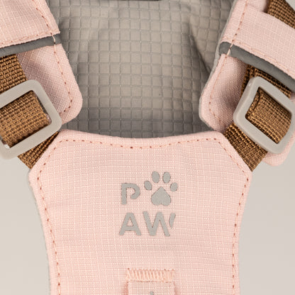 Soft Pink Rose Quartz Reflective Dog Harness XS