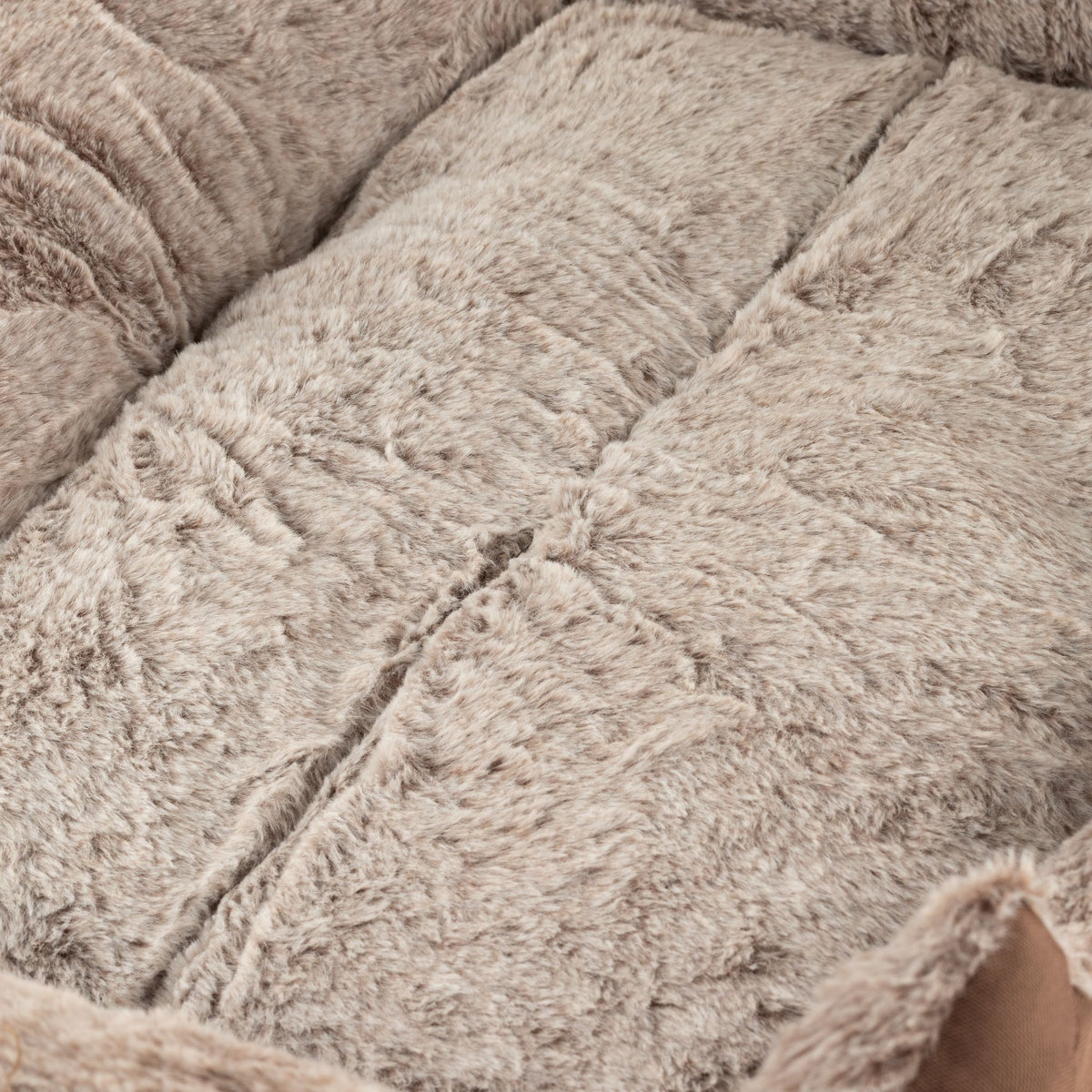 Teddy Brown Plush Dog Bed 70cm