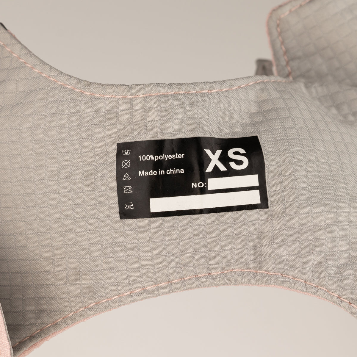Soft Pink Rose Quartz Reflective Dog Harness XS