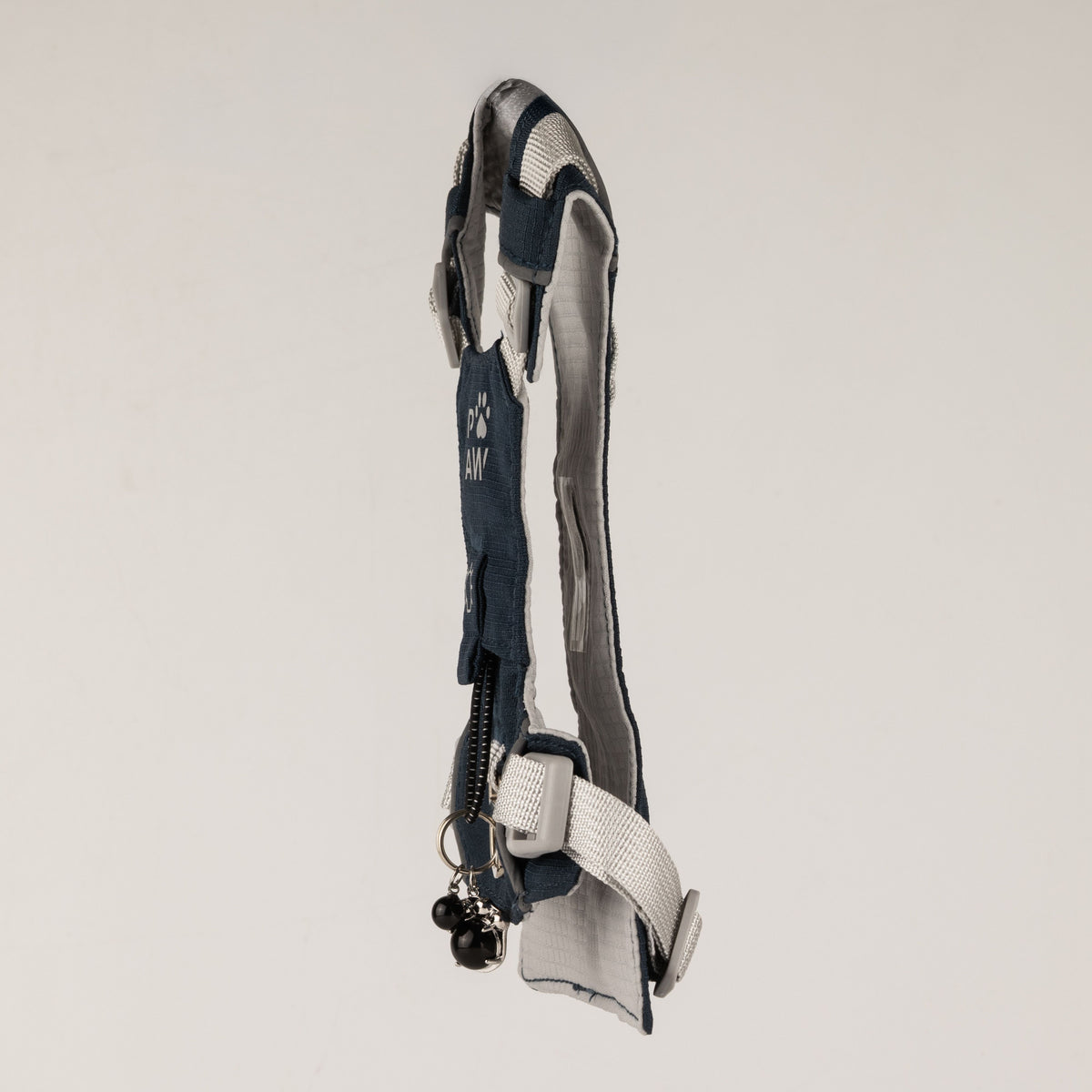 Rock Grey Black Obsidian Reflective Dog Harness S