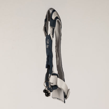 Rock Grey Black Obsidian Reflective Dog Harness S