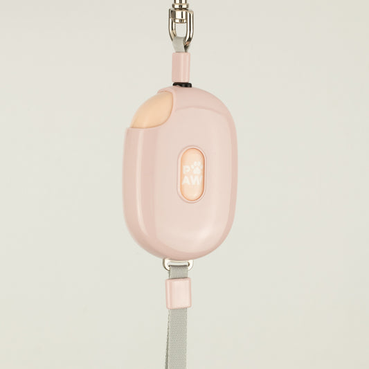 Soft Pink Retractable Dog Lead