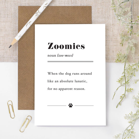 Funny Dog Zoomies Card