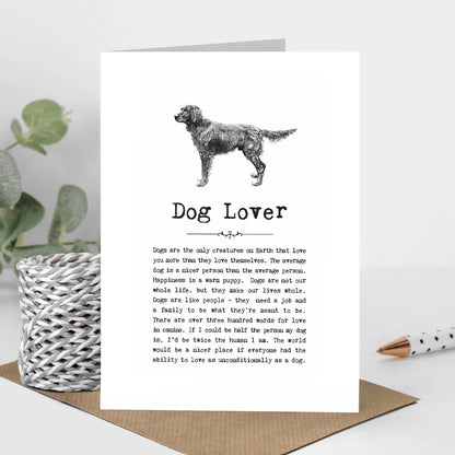 Funny Dog Lover Greeting Card