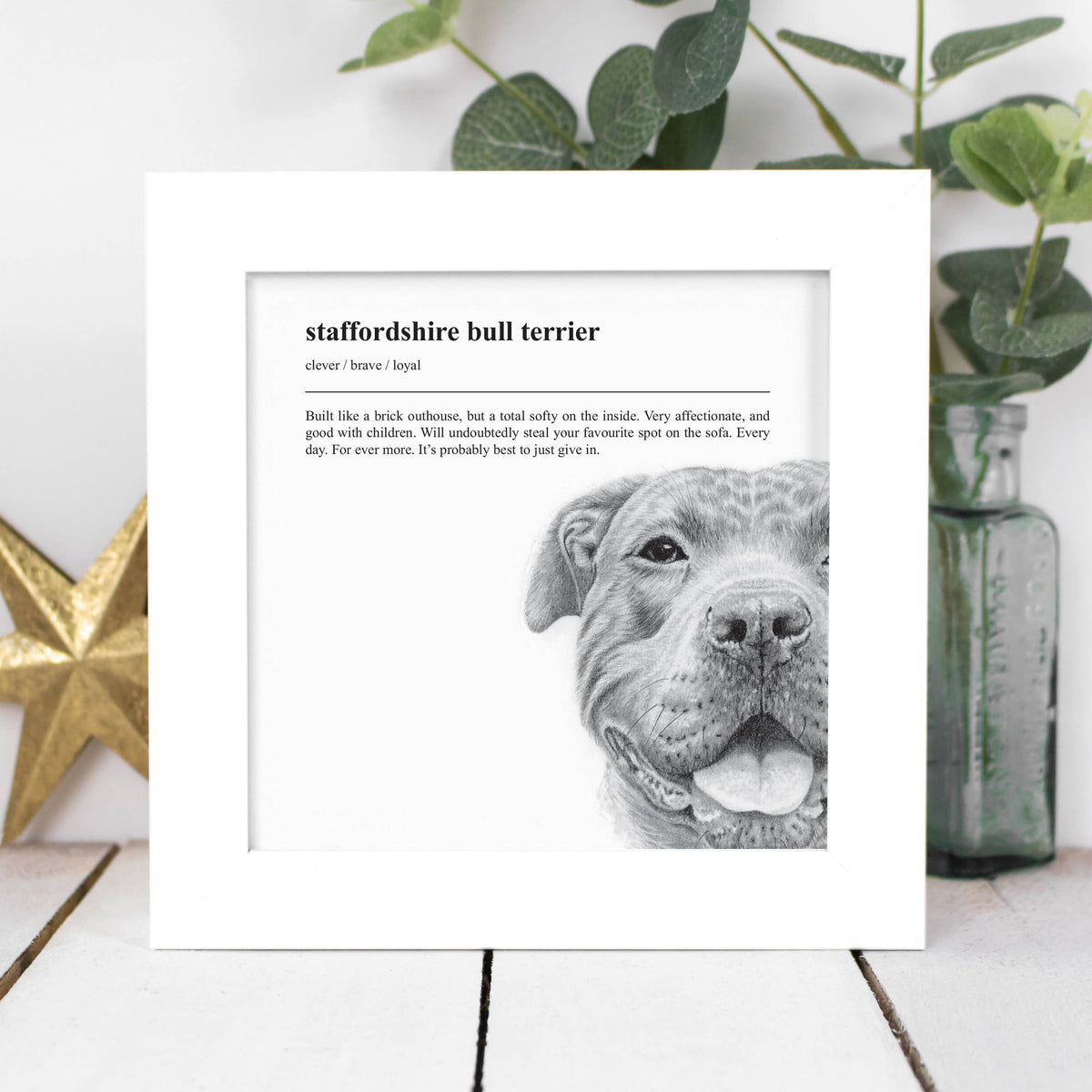 Staffie Framed Print